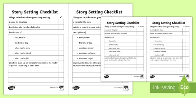 grade 9 creative writing checklist
