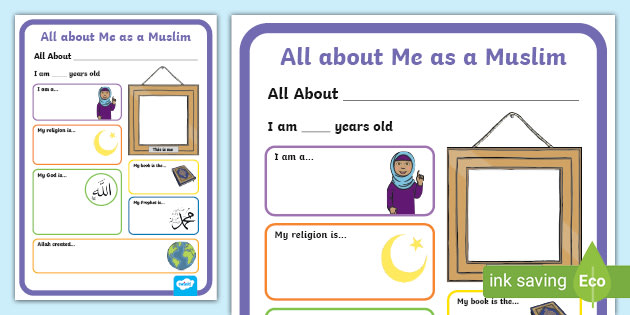 All about Me as a Muslim Activity (teacher made) - Twinkl