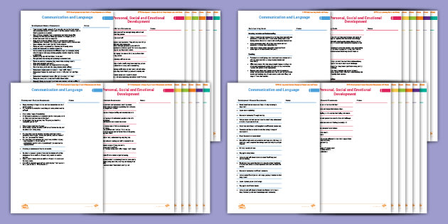 EYFS Development Matters Birth to ELG Statements with Notes