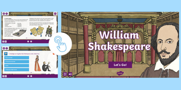 William Shakespeare Self-Marking Reading Comprehension Activity