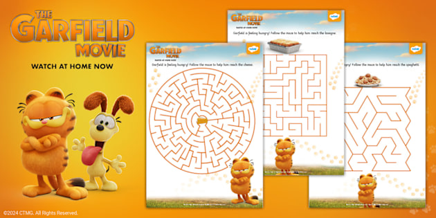 Garfield Mazes The Garfield Movie Sony Pictures