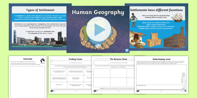 human geography teaching pack primary resources