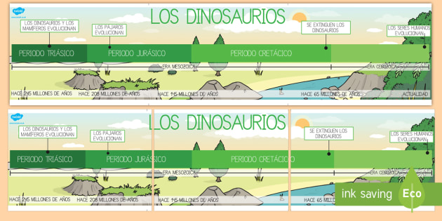 Linea Del Tiempo De Los Dinosaurios