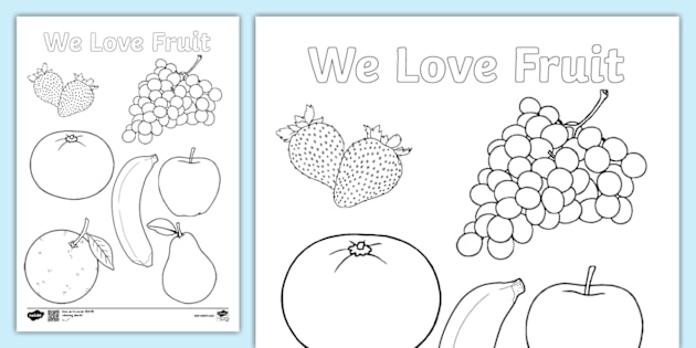 fruit coloring page