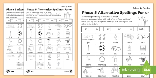 Phase 5 Colour By Spelling Or Teacher Made