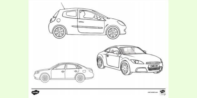 Free Car Colouring Colouring Sheets Teacher Made