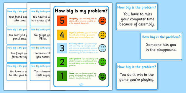 How Big Is My Problem Sorting Activity (Teacher-Made)