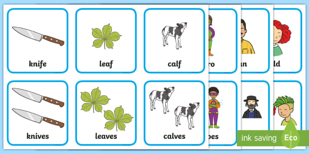Irregular Plural Matching Cards teacher Made 