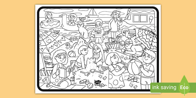 Busy Summer Colouring Challenge (Teacher-Made)