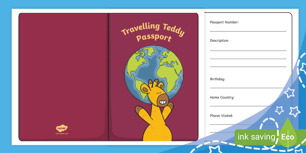 Free Teddy Bear Passport Template