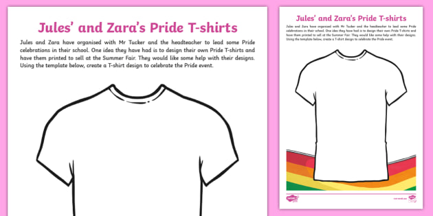 Pride T-Shirts Worksheet (teacher 