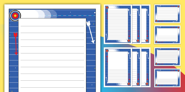 Archery Page Borders (teacher made)