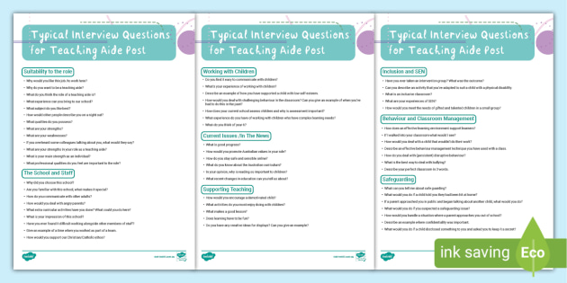 Teacher Aide Interview Questions Australian Resources   Au T 1639069249 Teacher Aide Interview Questionsjpg Ver 2 