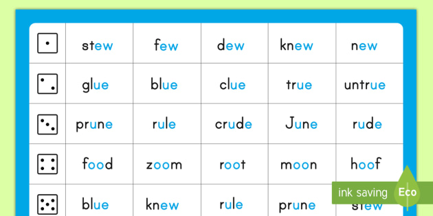 t worksheet phoneme Roll oo Mat u and  and Phonics  ue, Read Sound ew, e