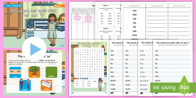 Year 1 Term 1B Week 4 Spelling Pack (teacher Made)