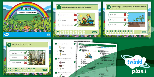 Science Plants Y2 Knowledge Organiser Quiz Pack 8119