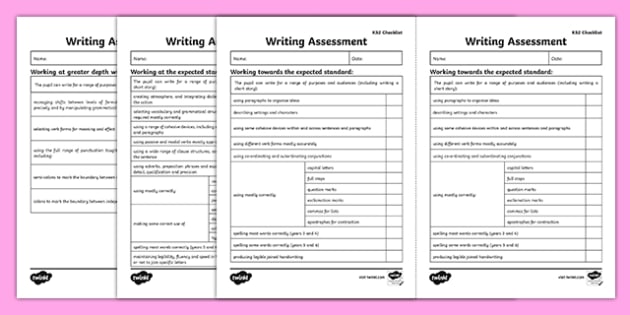 *NEW* Y6 Writing Assessment Checklist Exemplification - KS2