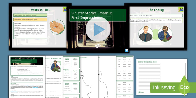 Sinister Stories Lesson 1: First Impressions (teacher made)
