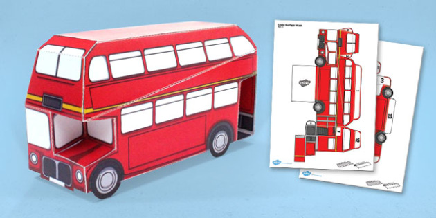 London Bus Paper Model Teacher Made