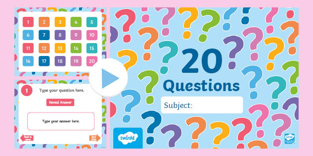 Template powerpoint cơ bản với 20 câu hỏi có thể thích nghi - Twinkl: Nếu bạn muốn dễ dàng tạo slide với câu hỏi đa dạng, template powerpoint cơ bản với 20 câu hỏi có thể thích nghi của Twinkl sẽ là lựa chọn tuyệt vời. Template này giúp bạn thêm câu hỏi một cách dễ dàng và nhanh chóng. Click để xem hình ảnh liên quan.