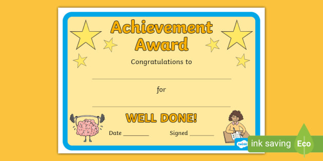 6 Pk) Certificates Of Achievement