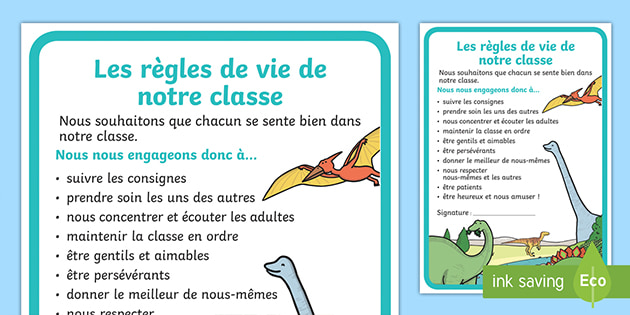 Poster Les Regles De Vie En Classe Teacher Made
