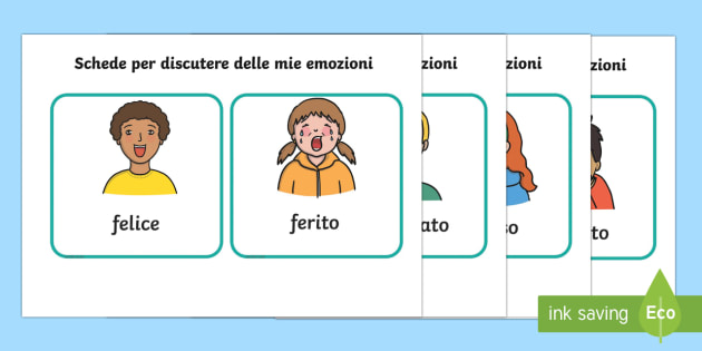 Io E Le Mie Emozioni Tema Schede Discussione: Le espressioni delle mie emozioni