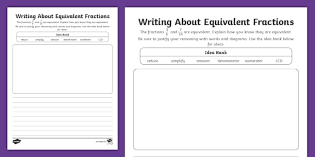 4th Grade Equivalent Fractions • Twinkl.com