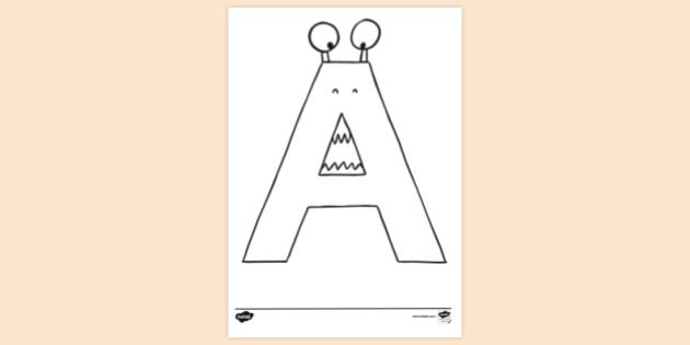 FREE! - Full Page Alphabet Letters Colouring | Colouring Sheets