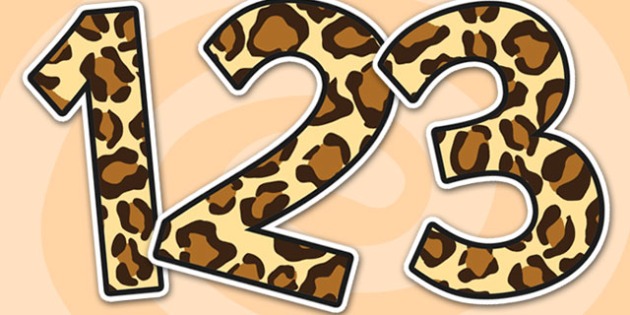 leopard pattern display numbers