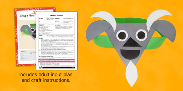 Shape Goat Headband Craft Adult Input Plan and Resource Pack - shape, goat