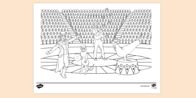 Old Circus Colouring Page | Colouring Sheets