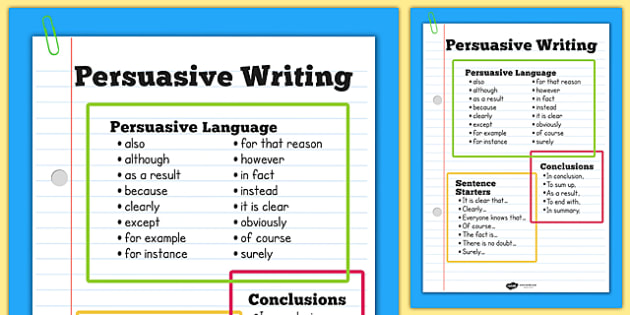 Persuasive Writing Poster - persuasion, posters, literacy 