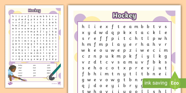 Hockey Word Search (teacher made) - Twinkl hockey-word-search-teacher-made-twinkl