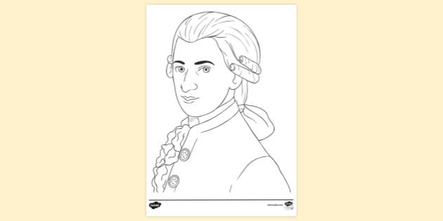 26 best ideas for coloring | Mozart Coloring Page