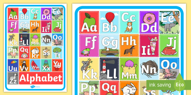 a4 alphabet display poster teacher made
