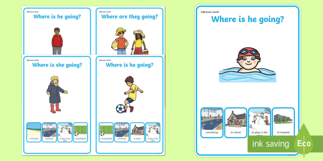 Where Are They Going? Making Inferences Worksheet / Activity
