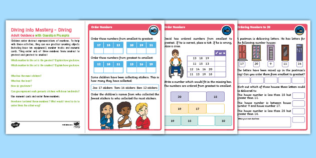 👉 White Rose Maths Supporting Year 1 Order Numbers