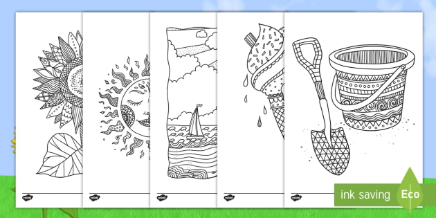 Featured image of post Mindfulness Summer Colouring Sheets Includes 6 fun summer coloring sheets for kids and 6 beautiful coloring pages for adults