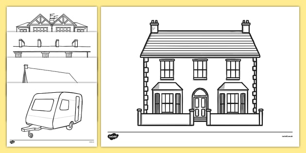 Download Houses and Homes Coloring Sheets (teacher made)
