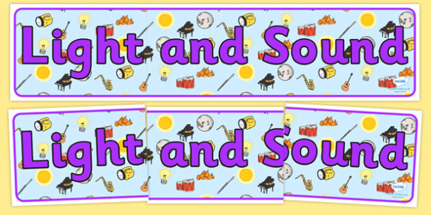 Free Light And Sound Display Banner Teacher Made