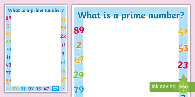 👉 Prime Number Poster Template Prime Number