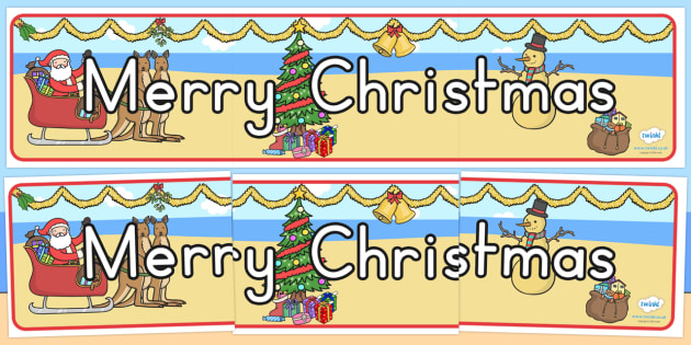 FREE! - Australia Merry Christmas Display Banner