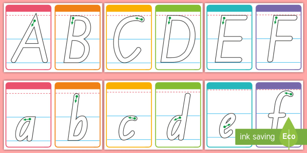 Alphabet Tracing Flashcards How To Teach Small Letters Twinkl