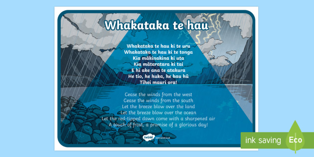 Whakataka Te Hau - Karakia A4 [Display Poster]