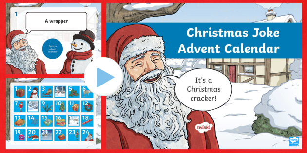 Christmas Jokes Advent Calendar Powerpoint Teacher Made