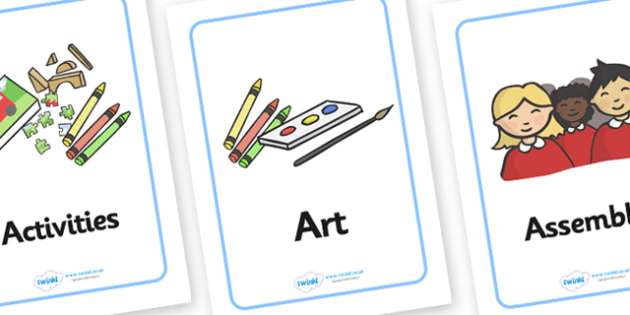 Reception / Foundation Stage 2 Visual Timetable (A4 Cards)