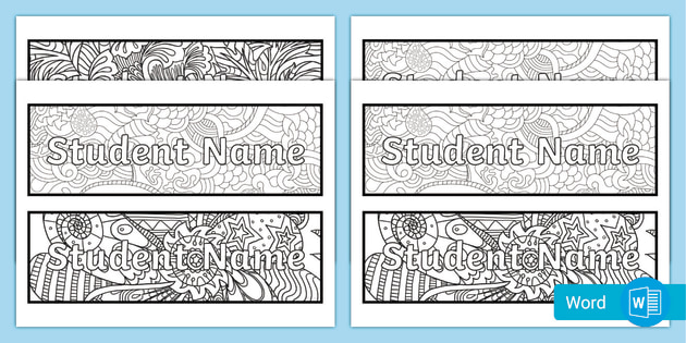 Editable Mindfulness Desk Name Tags Printable | Twinkl USA