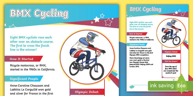 BMX Cycling Fact Sheet (teacher made)