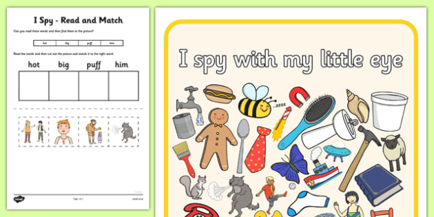 Phonics I Spy - Read and Match - Set 5 - ESL Phonics Read and